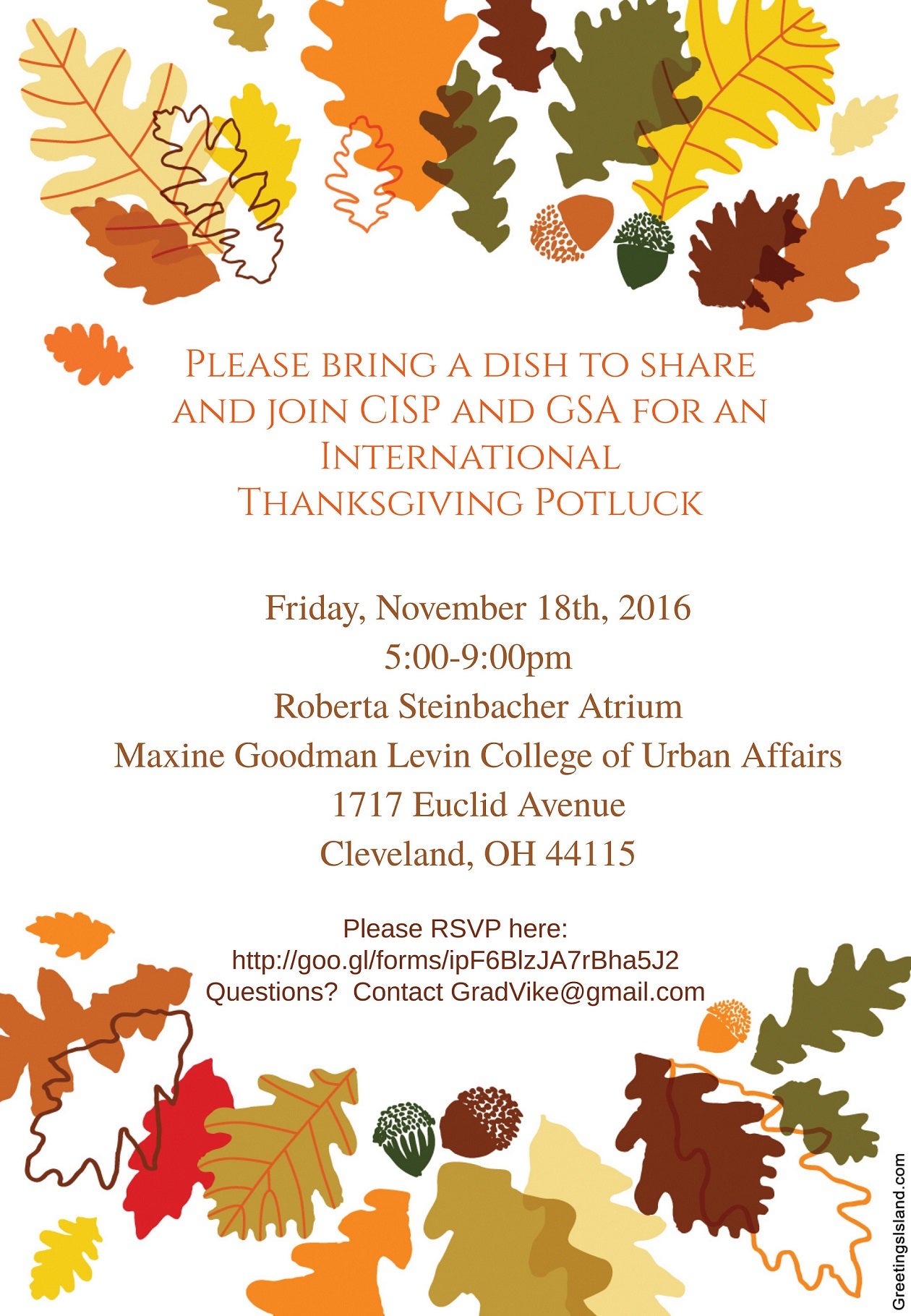 International Thanksgiving Potluck | Cleveland State ...
